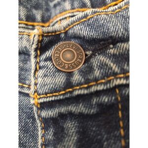 Levis 514 Jeans Mens 36x33 Blue Dark Wash Straight Leg Slim Fit Washed Out